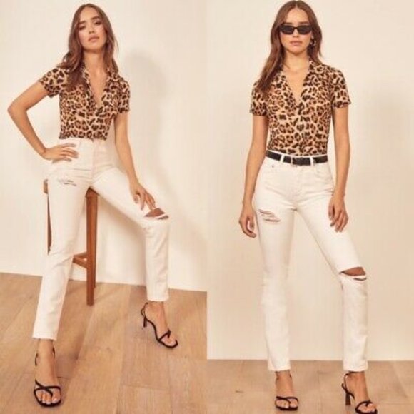 Reformation Denim - NWT REFORMATION JULIA HIGH CIGARETTE JEAN DESTROYE